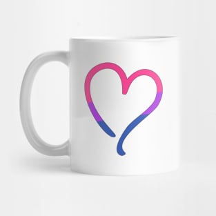 Bisexual  Pride Flag Heart Mug